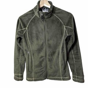 PREDATOR Women's Fleece Fuzzy Warm Coat Jacket Green Size S Small